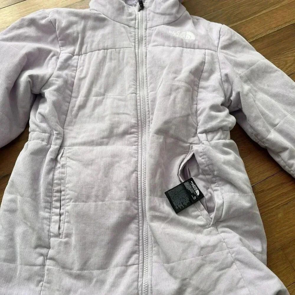 North Face Girls Reversible Jacket Corduroy Pink Size XL 14-16 - Picture 5 of 8